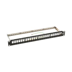 TRIPP LITE 24-Port 1U Shielded Blank Keystone/Multimedia Patch Panel RJ45 Ethernet USB HDMI Cat5e/6
