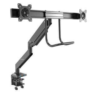 Desk Mount Dual Monitor Arm - 2x USB 3.0 Ports - Grommet/desk Clamp Mount Desk Mount Dual Monitor Arm - 2x USB 3.0 Ports - Grommet/desk Clamp Mount