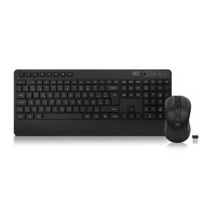 Wireless Keyboard And Mouse Bundle (azerty) Silent Click Eco-friendly Made From Recycled Materials